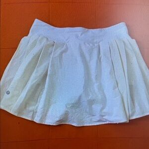 Lululemon Skort Womens 6 White/yelow Tennis Golf Gym & Running Casual